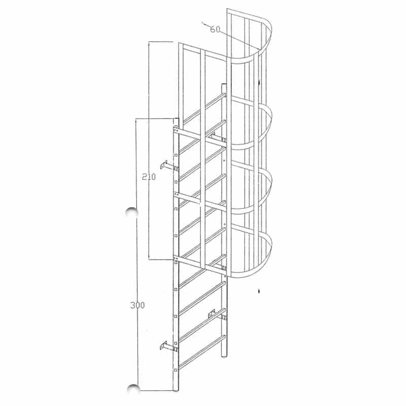 Customizable Aluminum Cage Ladder Models – thumbnail 5