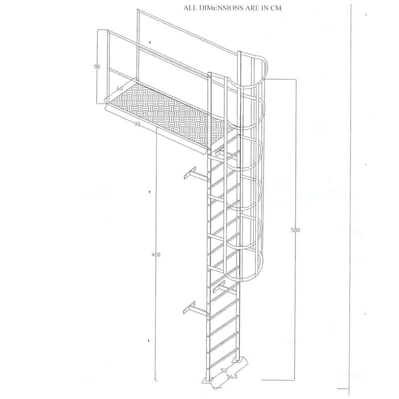 Customizable Aluminum Cage Ladder Models – thumbnail 2