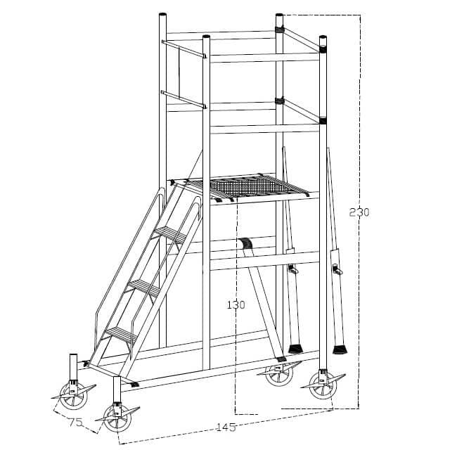 New Podium with AT Steps – Platform 2.0 m – thumbnail 5
