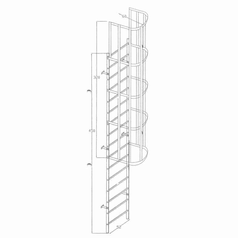 Customizable Aluminum Cage Ladder Models – thumbnail 3