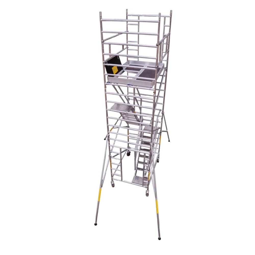 Double Width (140 cm x 255 cm) Stairway Tower – Platform 3.0 m (with Adjustable Wheel) – Scaffolding supplier in UAE
