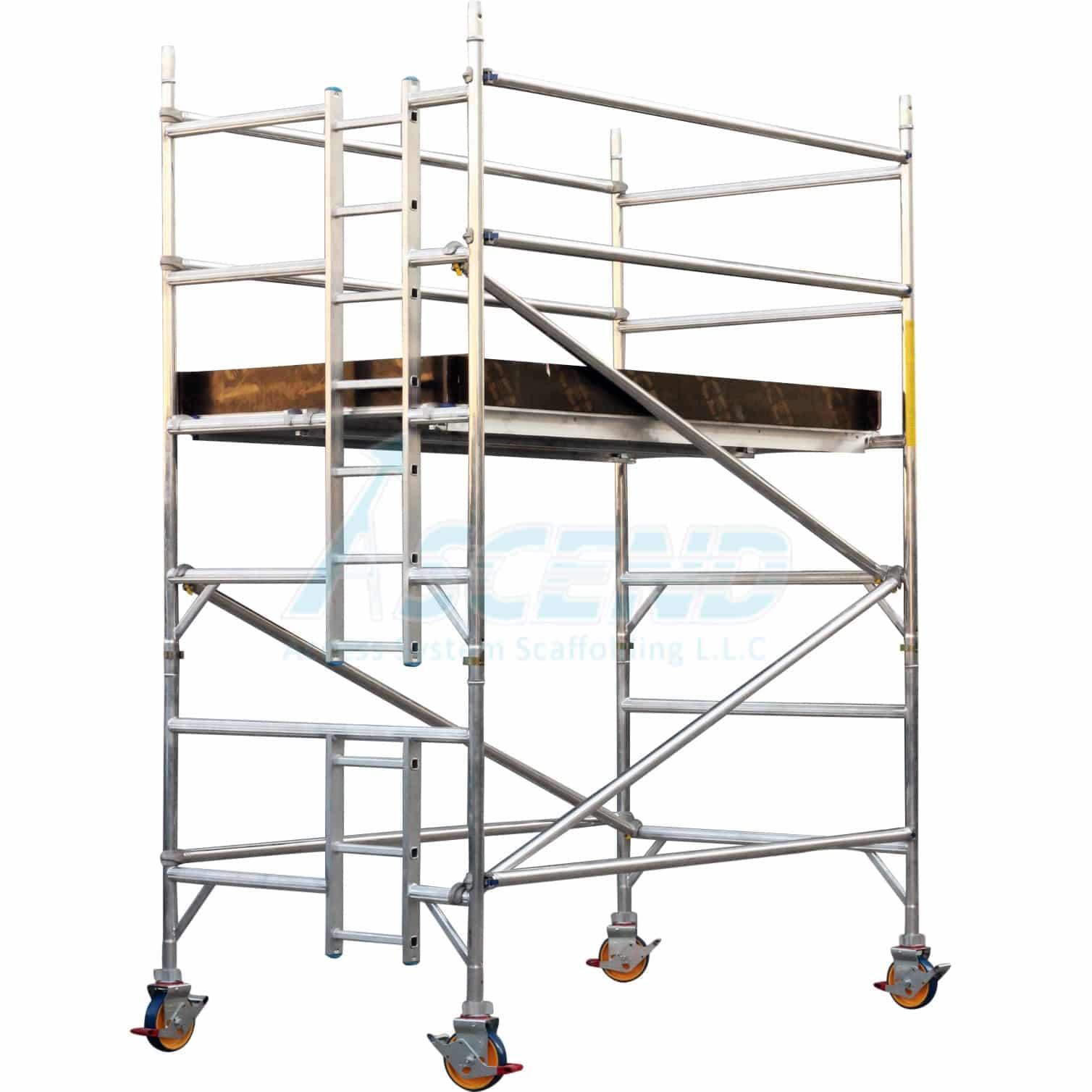 Aluminum Tower – Double Width (140 cm x 255 cm) – Platform 2.0 m – Scaffolding supplier in UAE