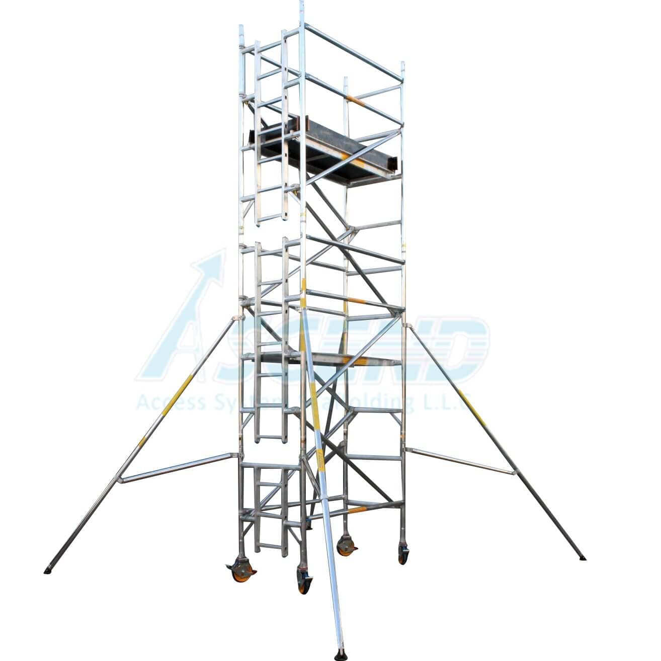 Aluminum Tower – Single Width (80 cm x 178 cm) Platform 4.0 m – Scaffolding supplier in UAE