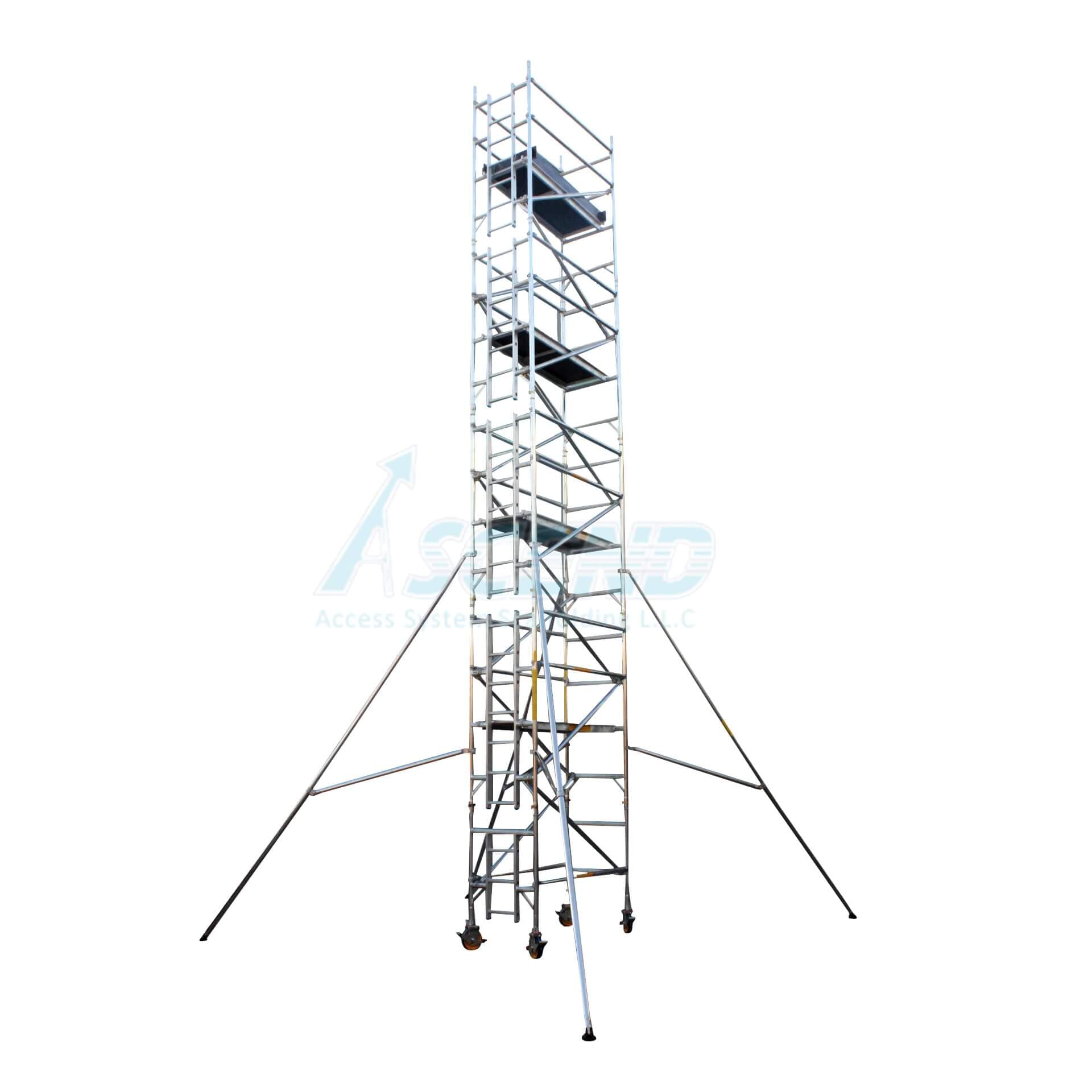 Aluminum Tower – Single Width (80 cm x 178 cm) Platform 8.0 m – Scaffolding supplier in UAE