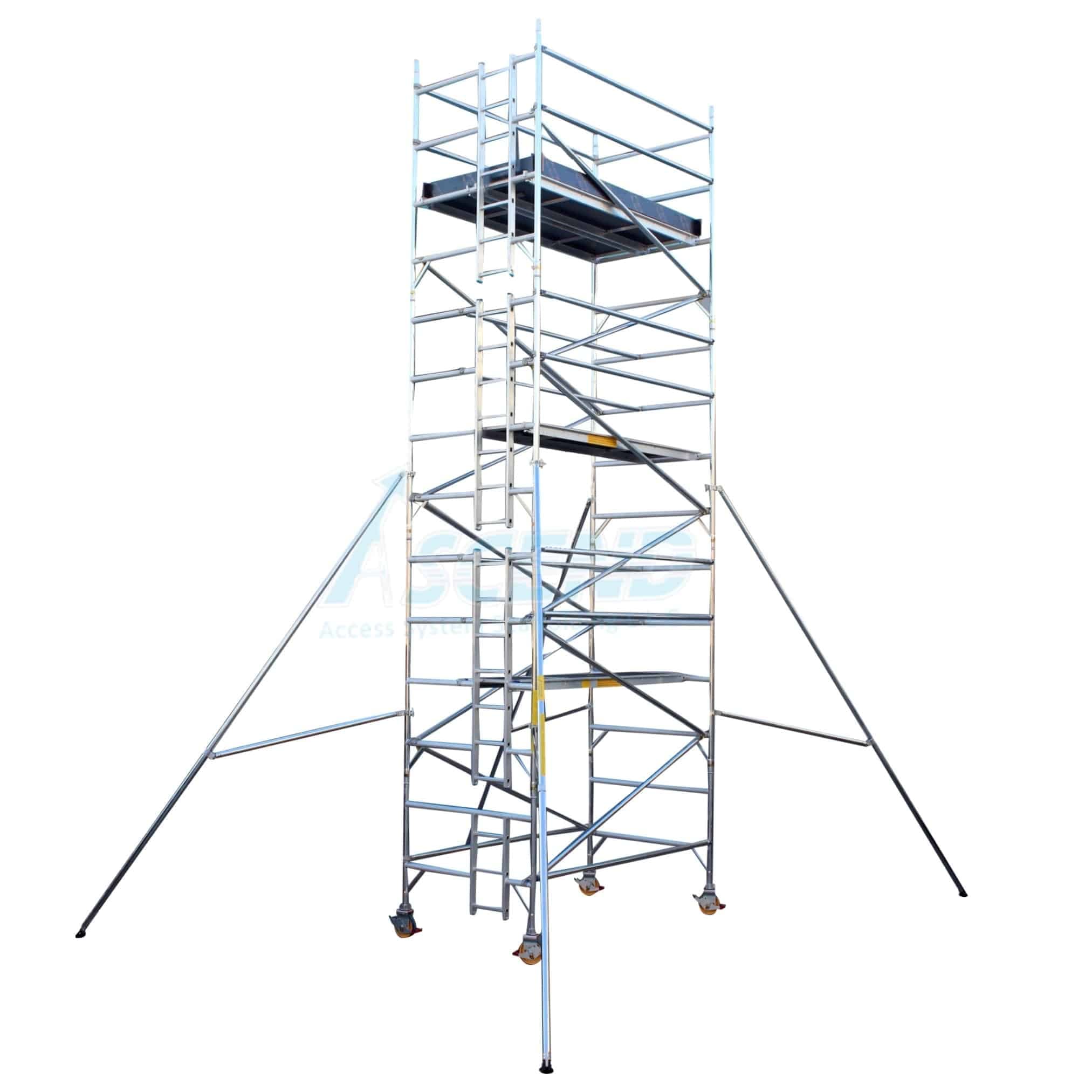 Aluminum Tower – Double Width (140 cm x 255 cm) – Platform 4.5 m – Scaffolding supplier in UAE