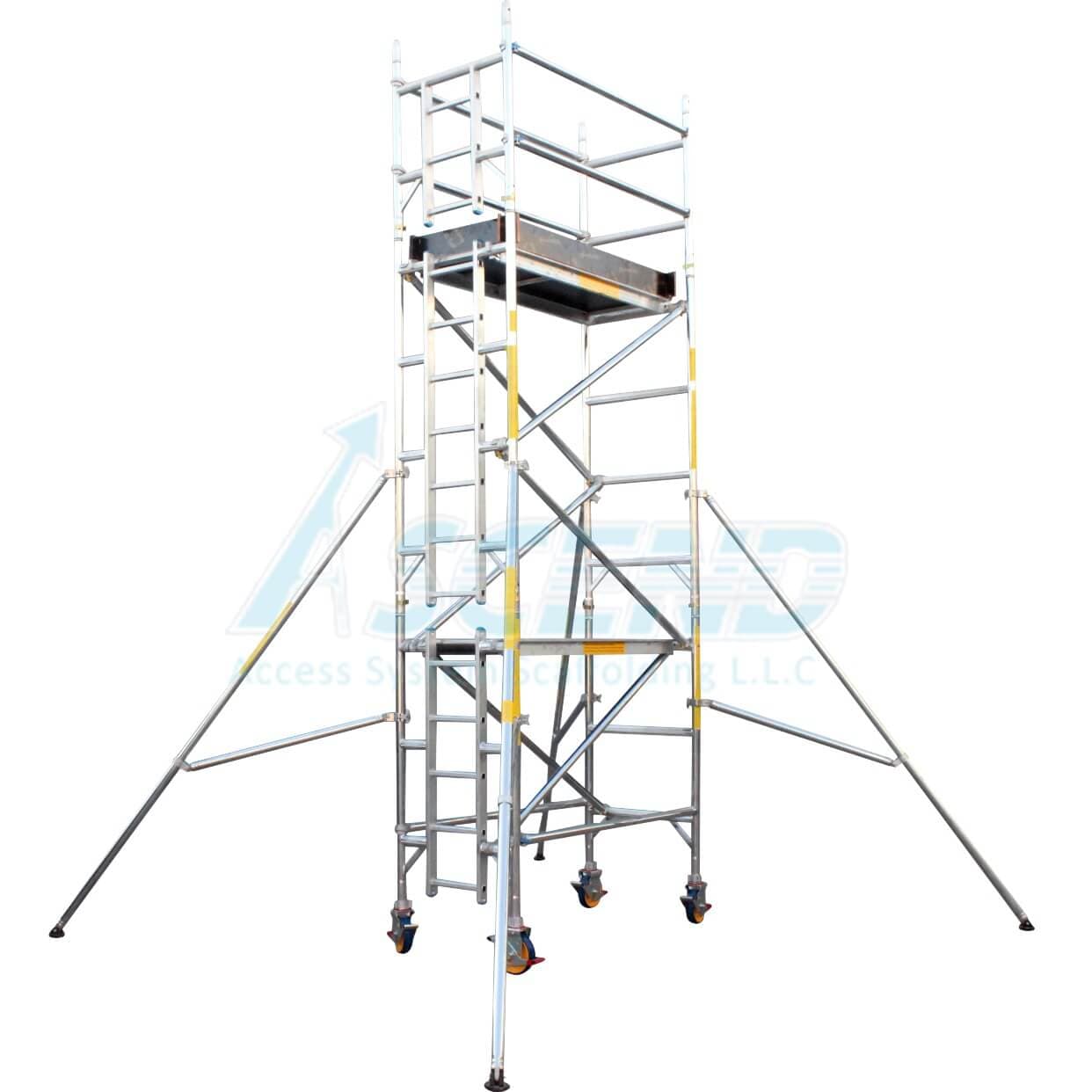 Aluminum Tower – Single Width (80 cm x 178 cm) Platform 3.5 m – Scaffolding supplier in UAE